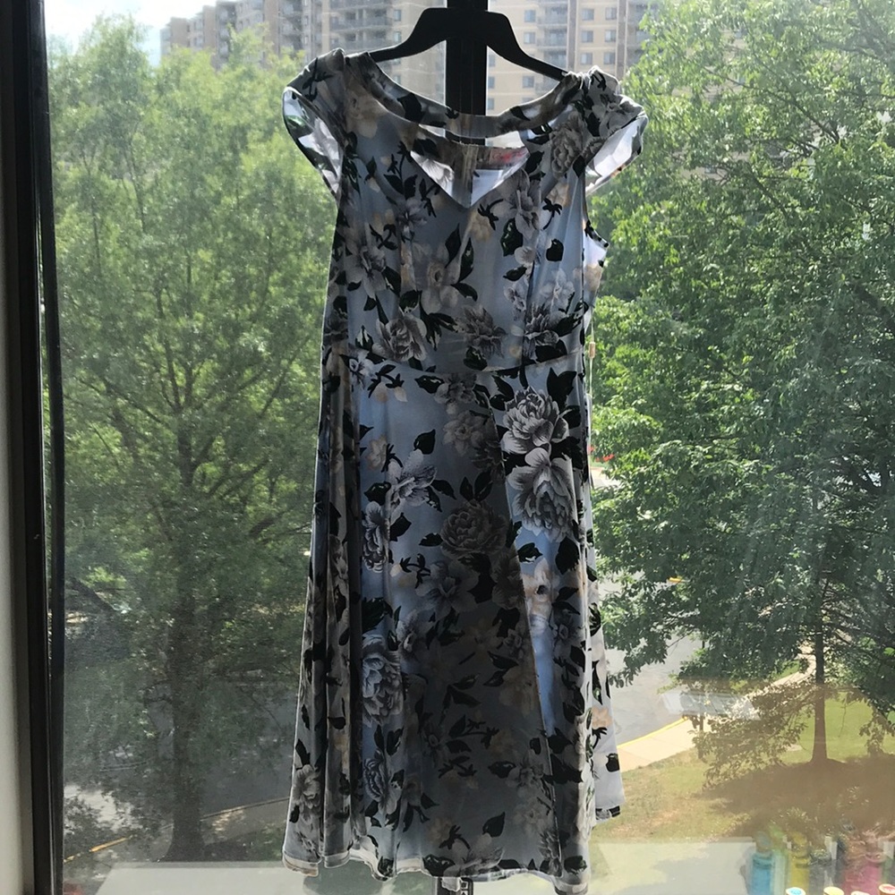 Vintage floral dress-XL